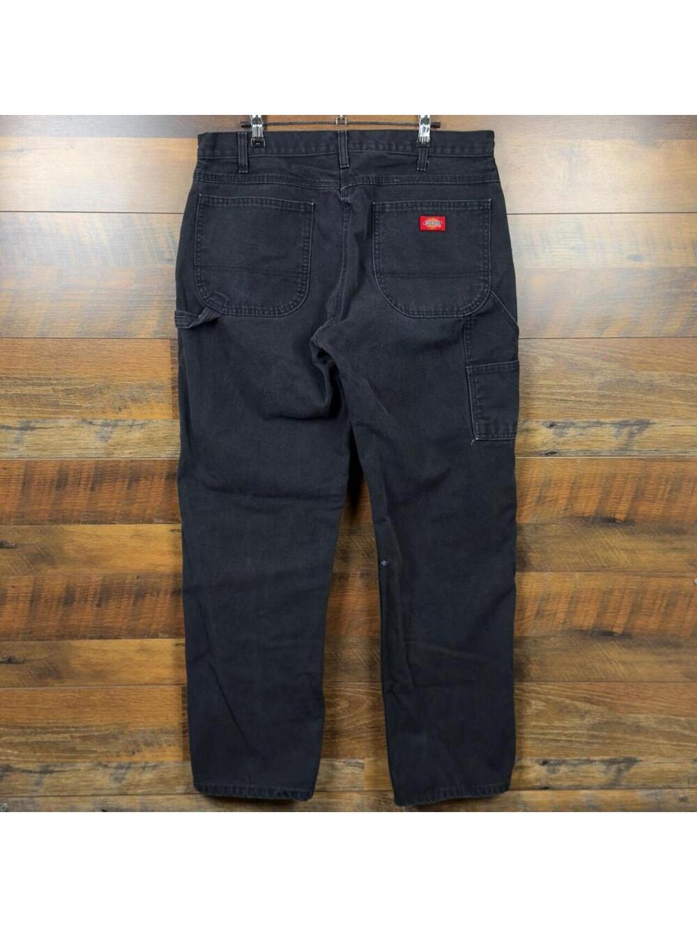 Vintage Dickies Black Work Pants 36x32 Carpenter Utility Workwear